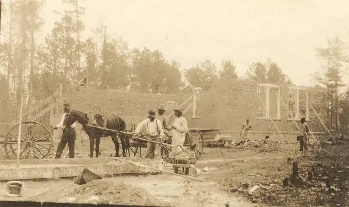 Construction of a brick school building in rural Alabama - Wettermark Keith Personal Injury Law Firm