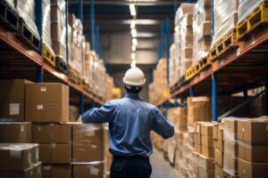 man in a stock room with short occupations work history
