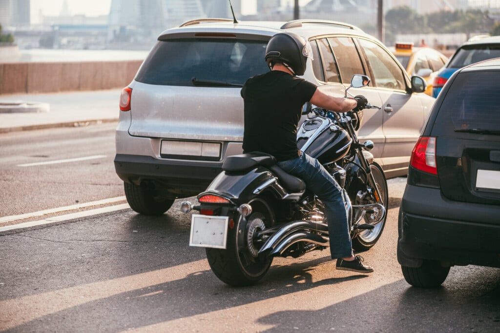 lane splitting accident fault