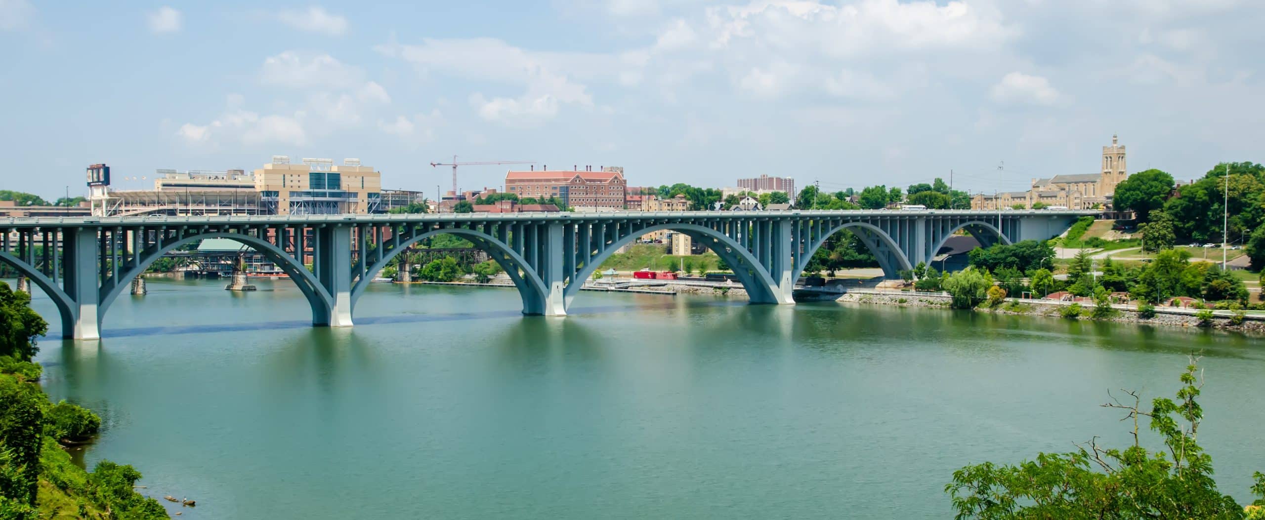 Knoxville Tennessee downtown on sunny day