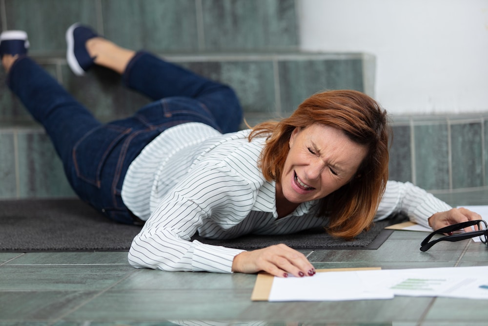 Lady slipped and fell in a premises liability case